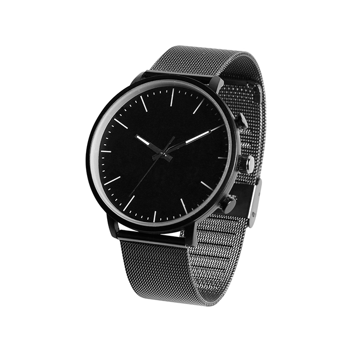 RP-063, Reloj de pulso unisex con caja metálica, extensible metálico.