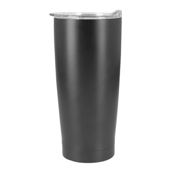 T-35, TERMO DUVA. Termo insulado al vacío con doble pared de acero inoxidable. Incluye tapa de cierre a presión y boquilla de seguridad. CAP. 590 ml.